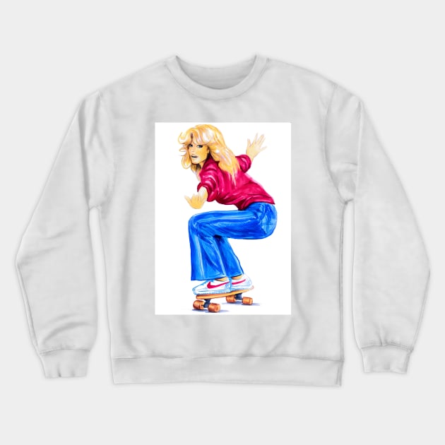 Farrah Fawcett Crewneck Sweatshirt by Svetlana Pelin